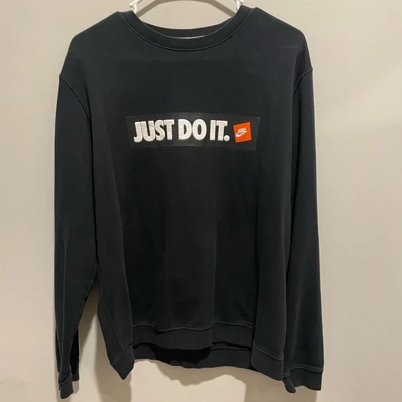 Nike Do It Crew Sweater Black Size Large - Picture 5 of 8